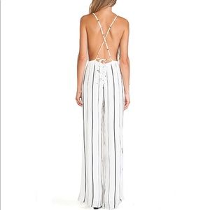 Shutterbabe jumpsuit stripe size 8